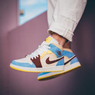 Air Jodan 1 Mid Maison Château Rouge