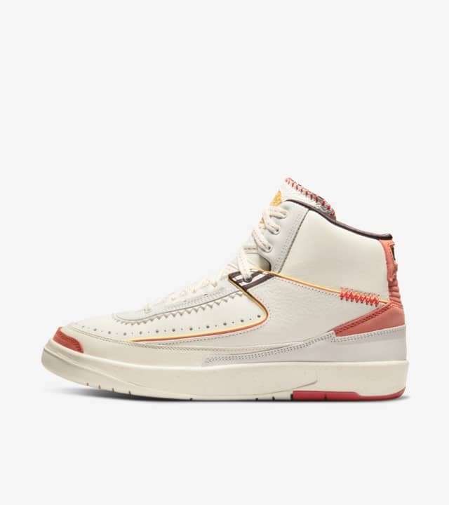 Air Jordan 2 Maison Château Rouge Orange and Sail 4