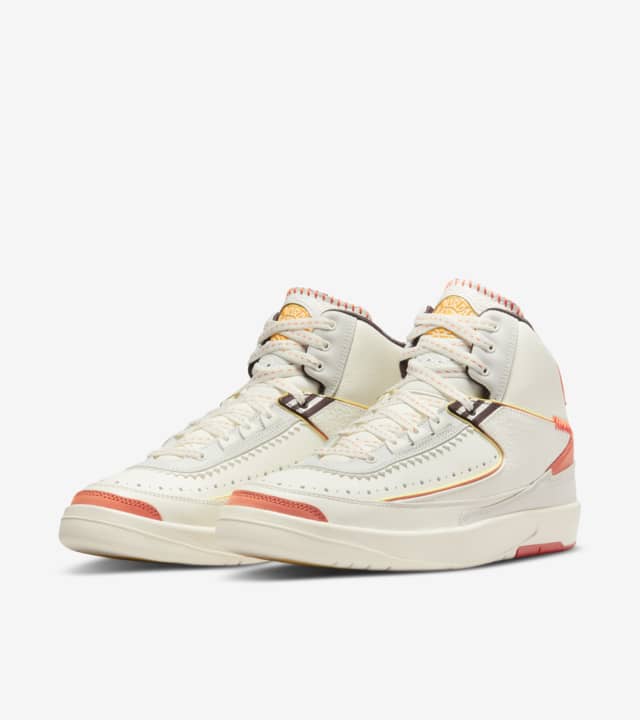 Air Jordan 2 Maison Château Rouge Orange and Sail 7