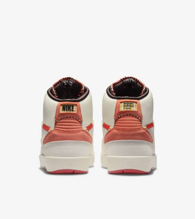 Air Jordan 2 Maison Château Rouge Orange and Sail 6