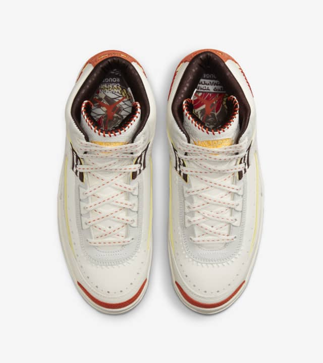 Air Jordan 2 Maison Château Rouge Orange and Sail 5