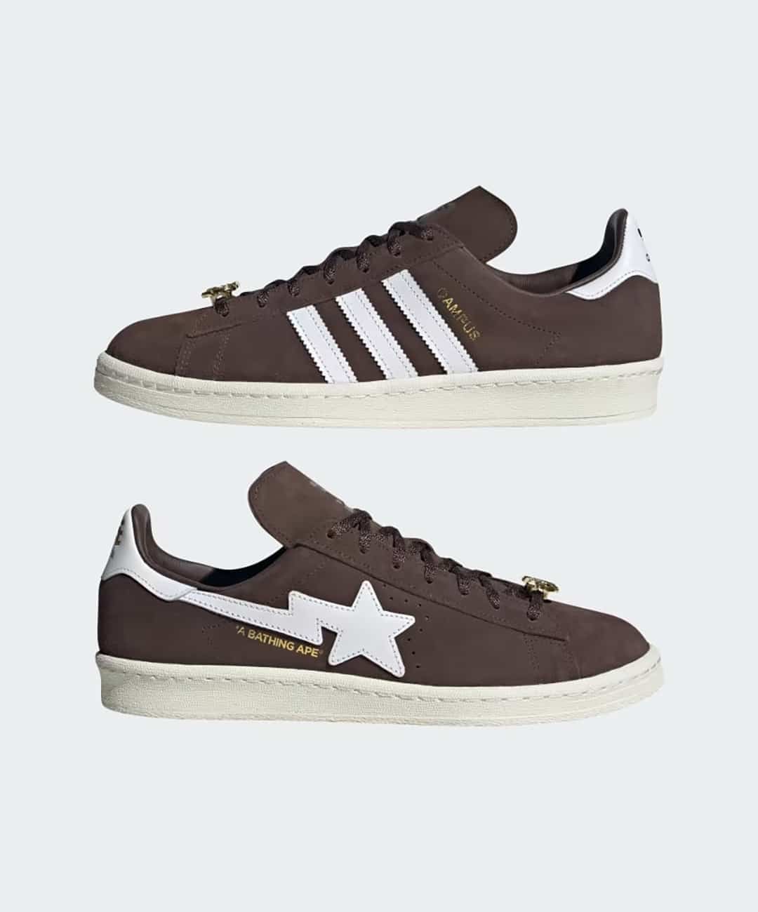 Bape x adidas Campus 80s Brown