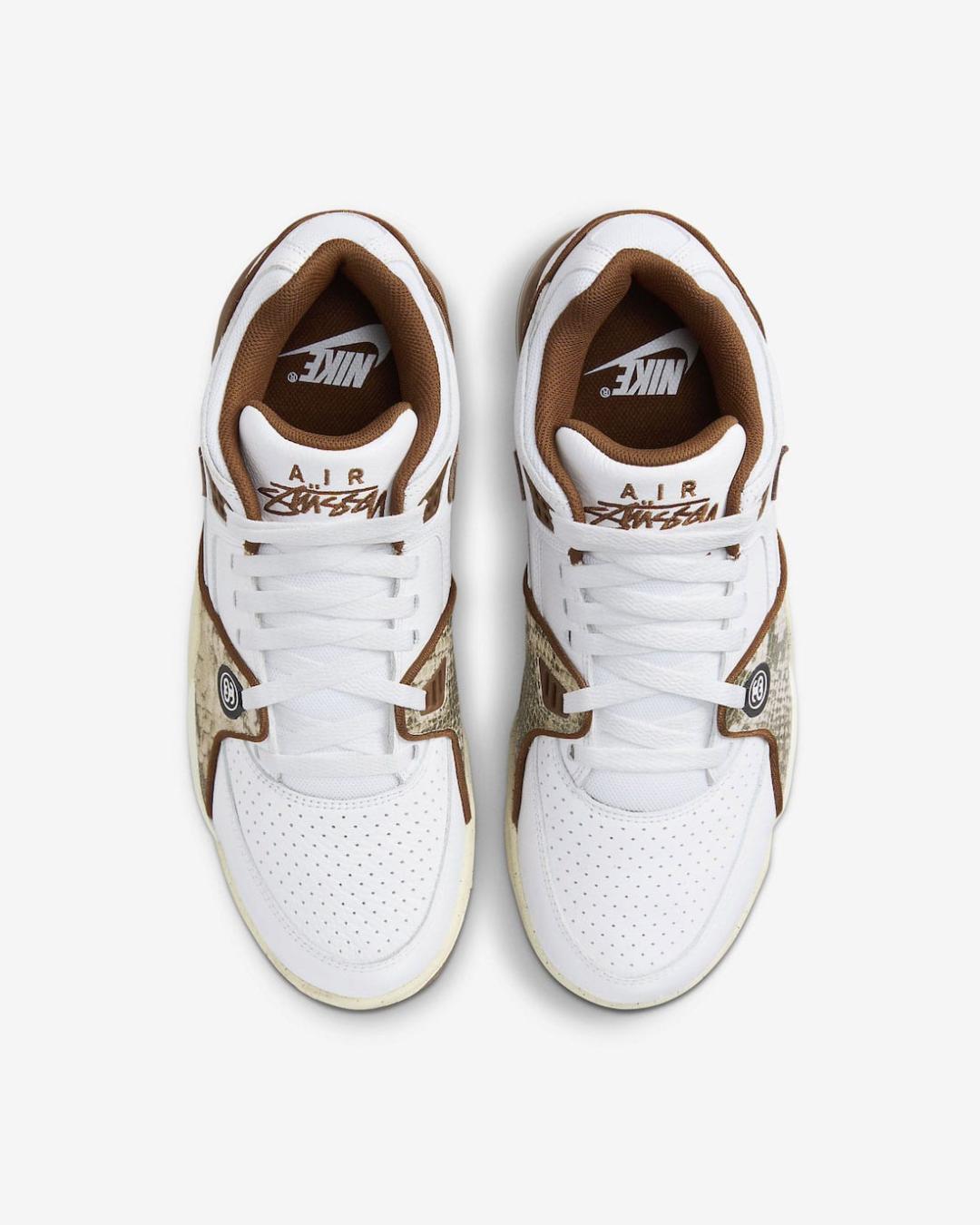 Air Flight 89 Low x Stüssy White and Pecan