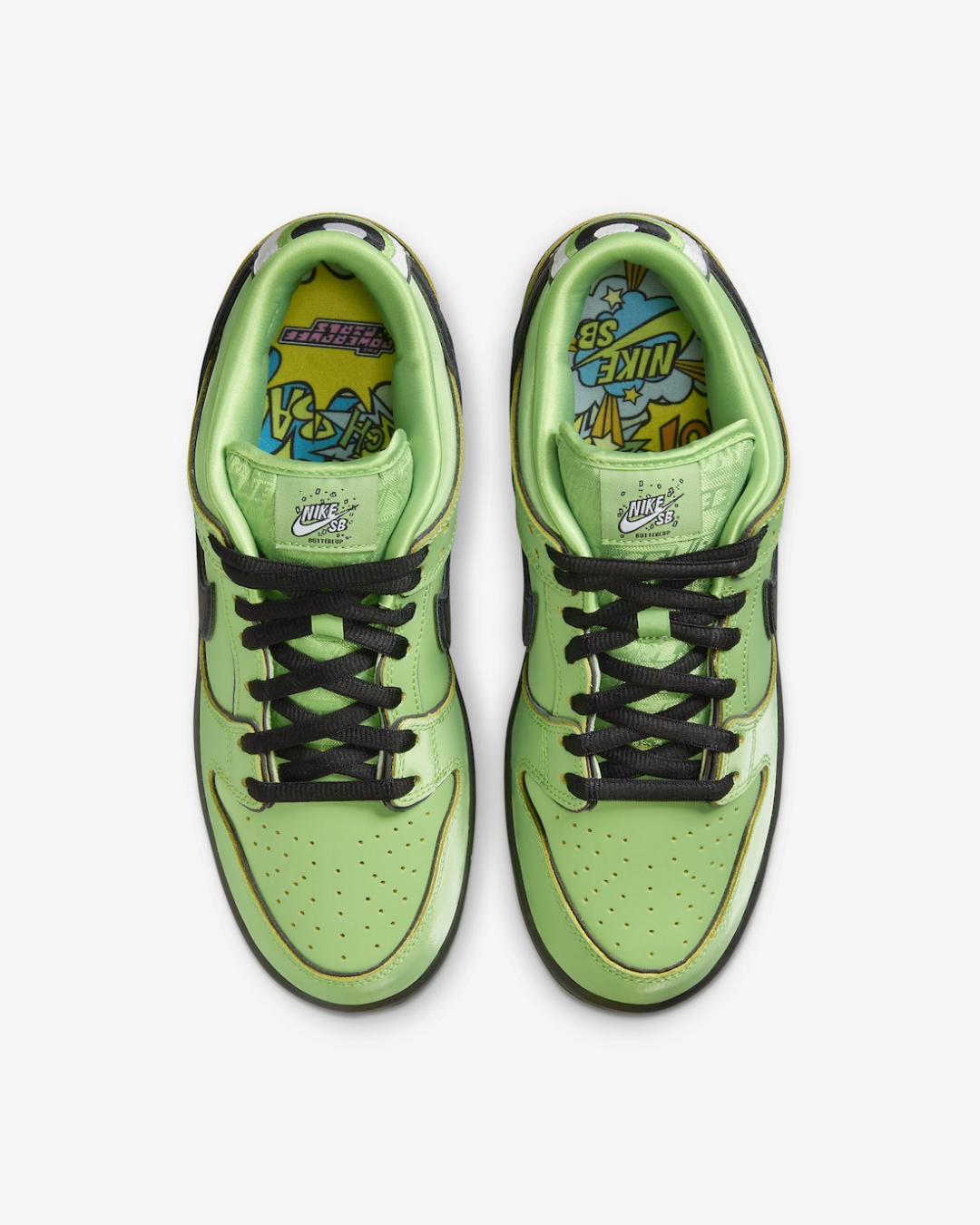 The Powerpuff Girls x Nike SB Dunk Low Buttercup FZ8319-300