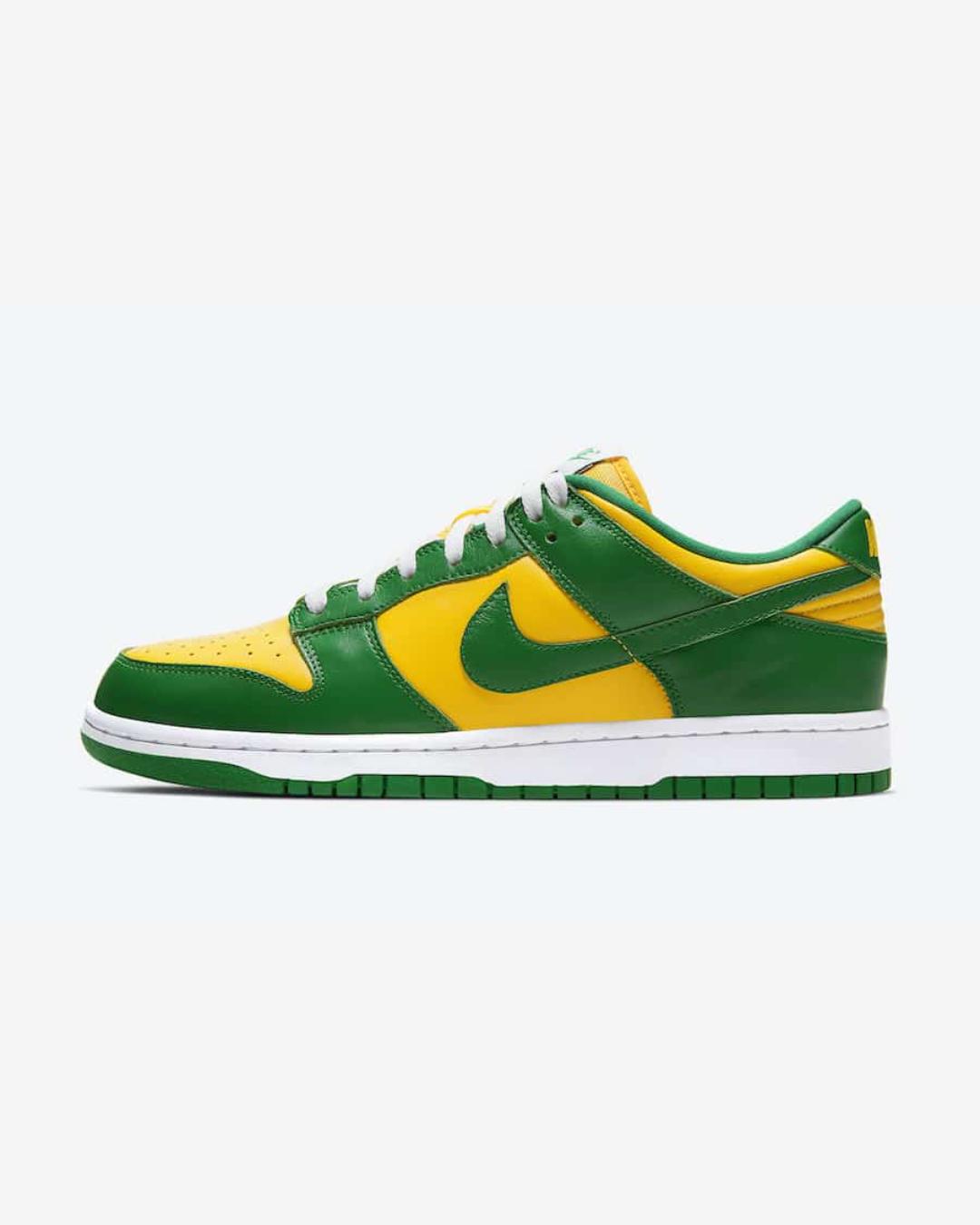 Nike Dunk Low Pine Green and Varsity Maize