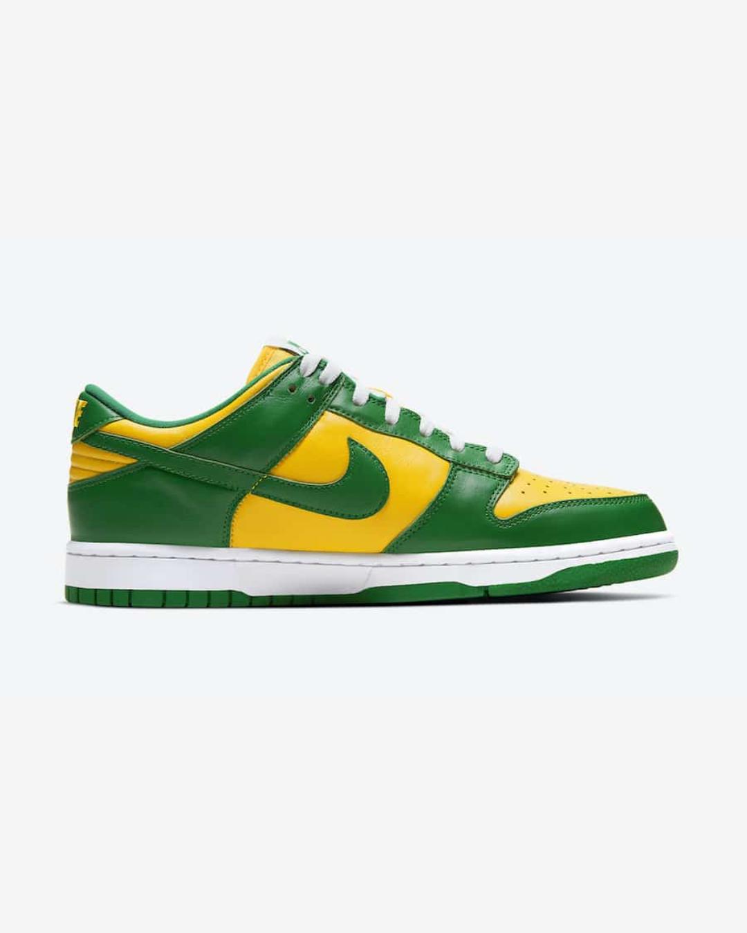 Nike Dunk Low Pine Green and Varsity Maize