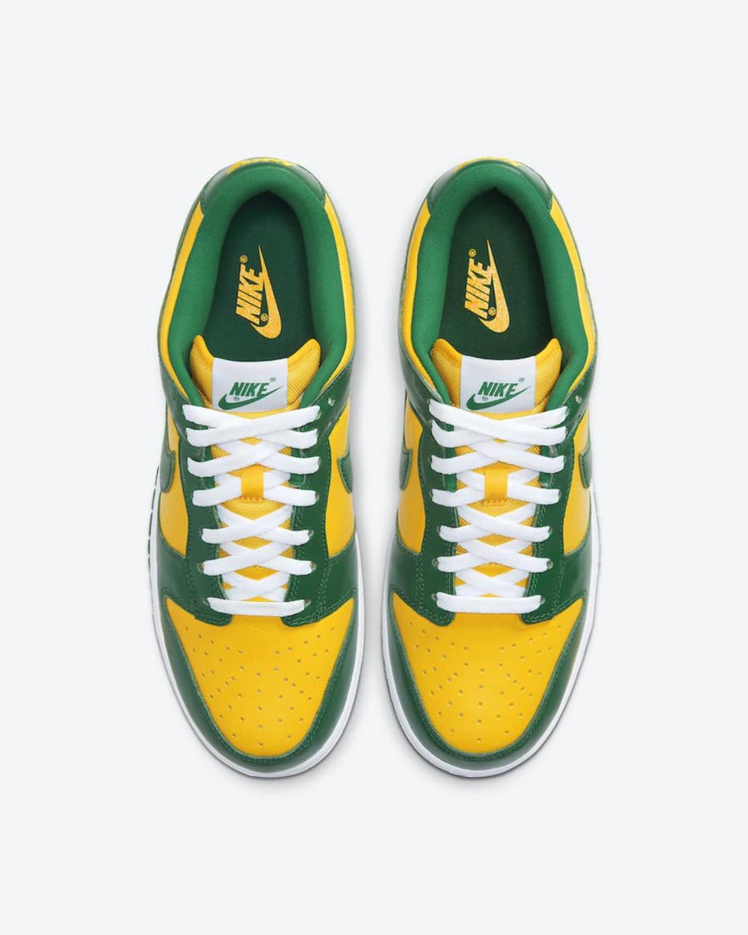 Nike Dunk Low Pine Green and Varsity Maize