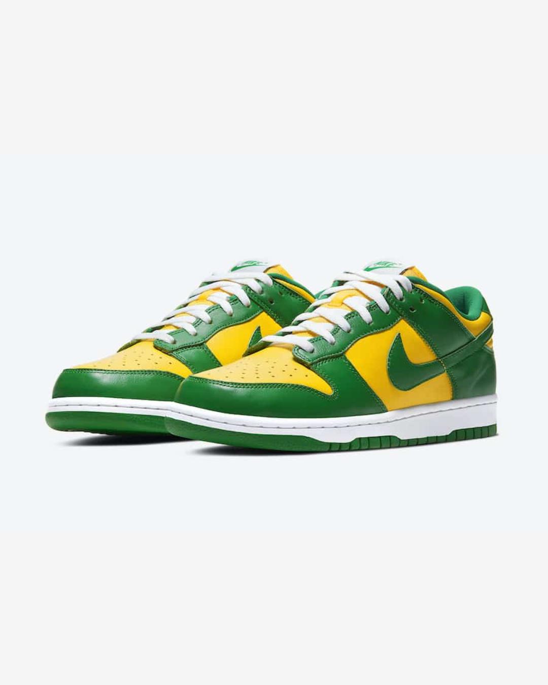 Nike Dunk Low Pine Green and Varsity Maize